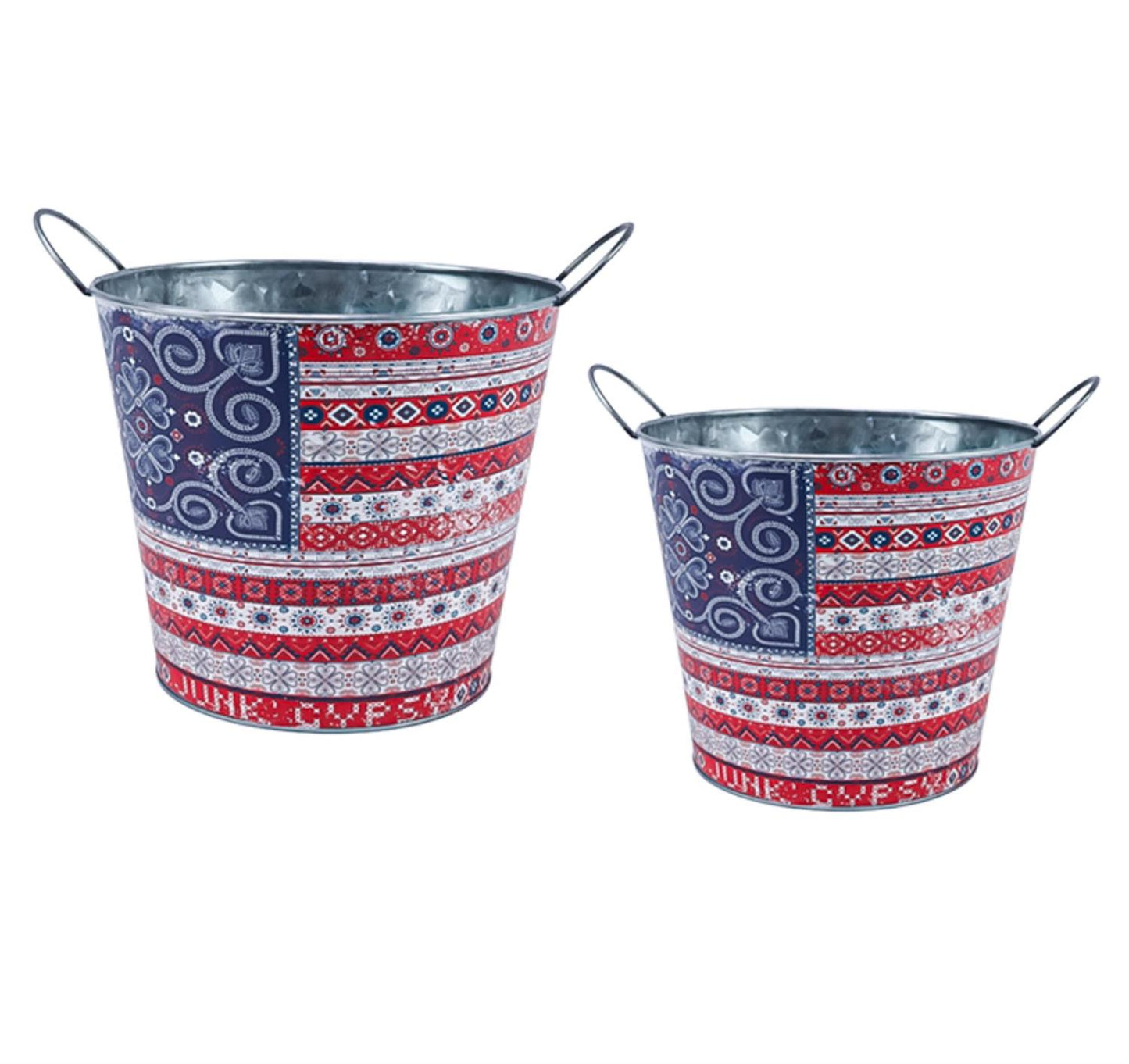 Americana BOHO Metal Planter
