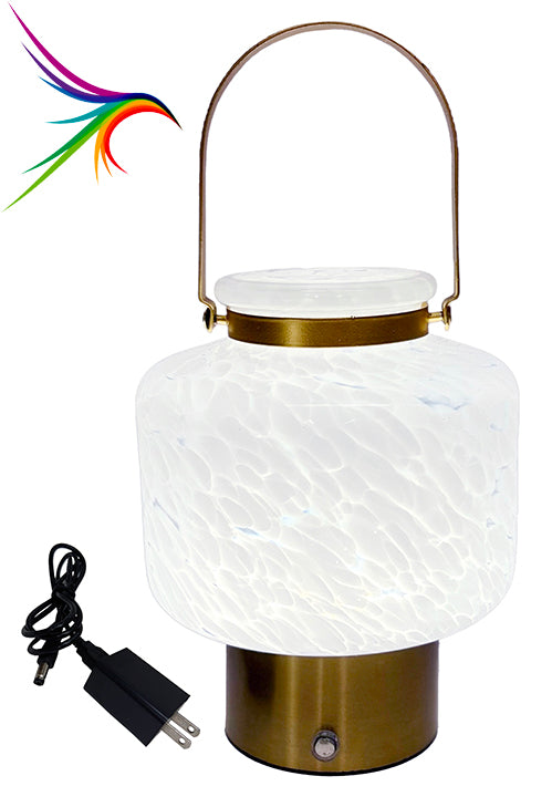 LED Glacial Glass Lamp/Lantern