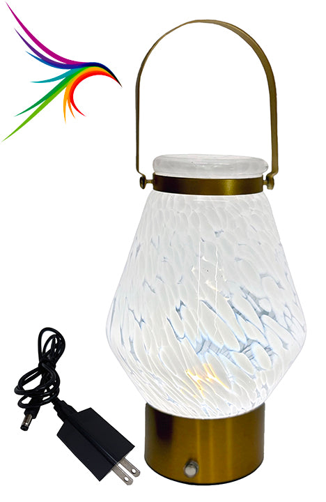LED Glacial Glass Lamp/Lantern