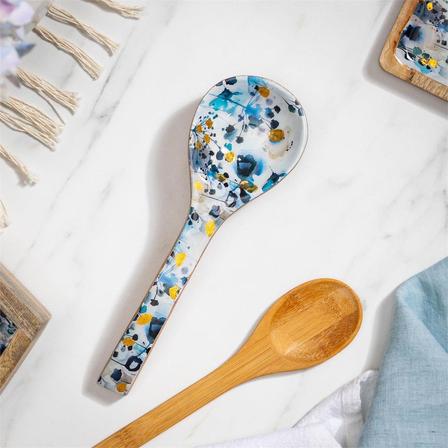 Gilded Meadow Wood Spoon Rest