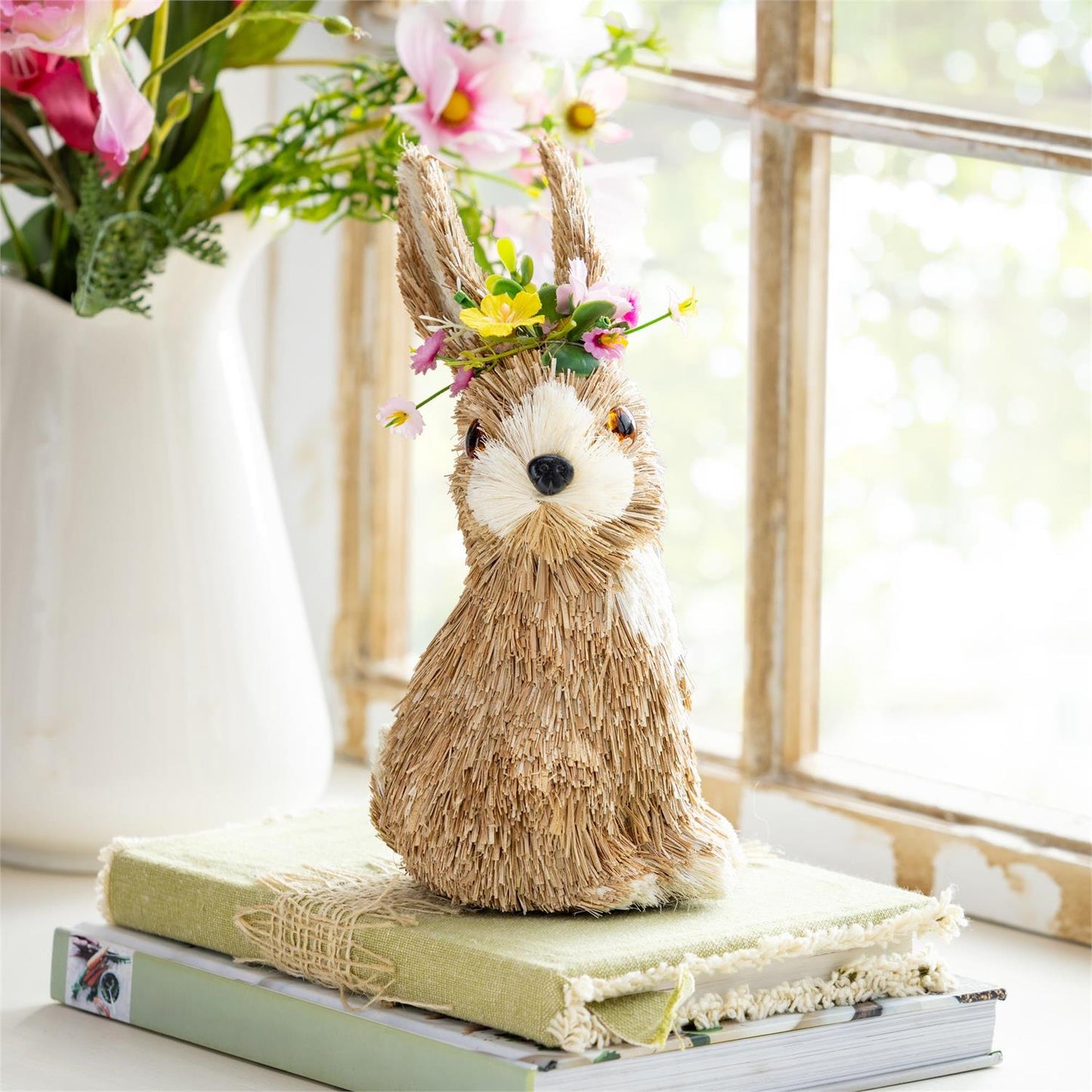 Natural Fiber Bunny Table Decor