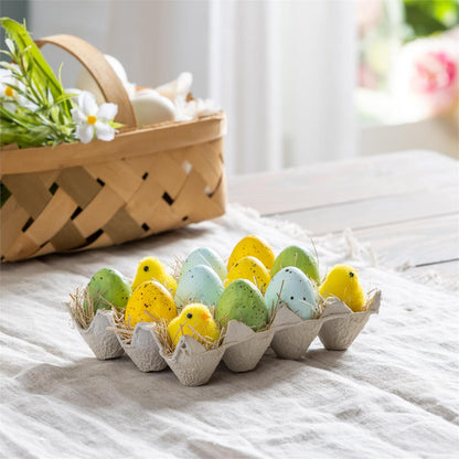 Egg Carton and Chicks Table Decor