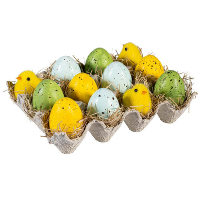 Egg Carton and Chicks Table Decor
