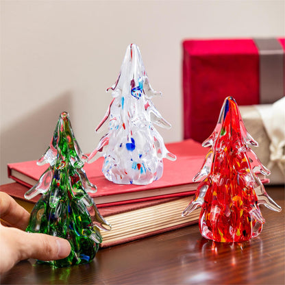 Heartfelt Cheer Art Glass Tree Table Decor