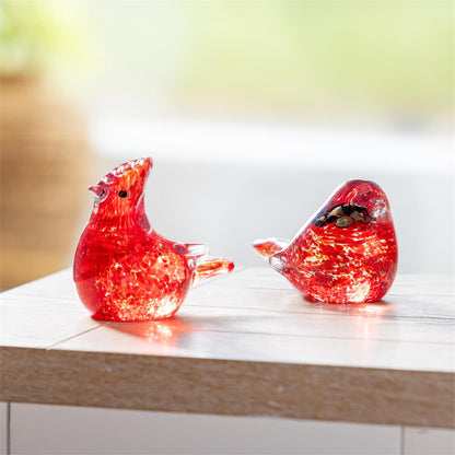 Glass Cardinal Table Decor