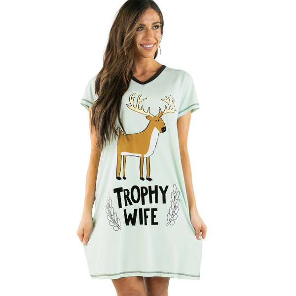 LazyOne Women's Vneck Nightshirt