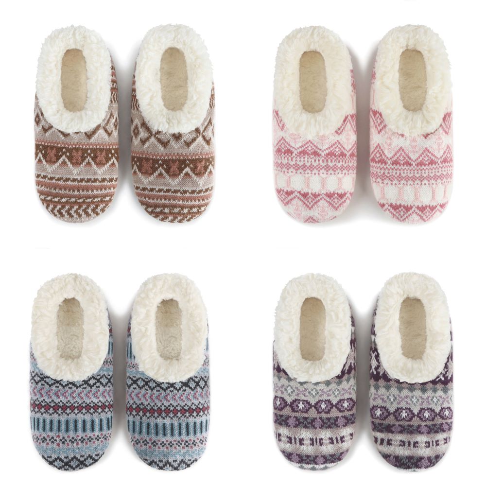 Snoozies Fairisle Cozy Slippers