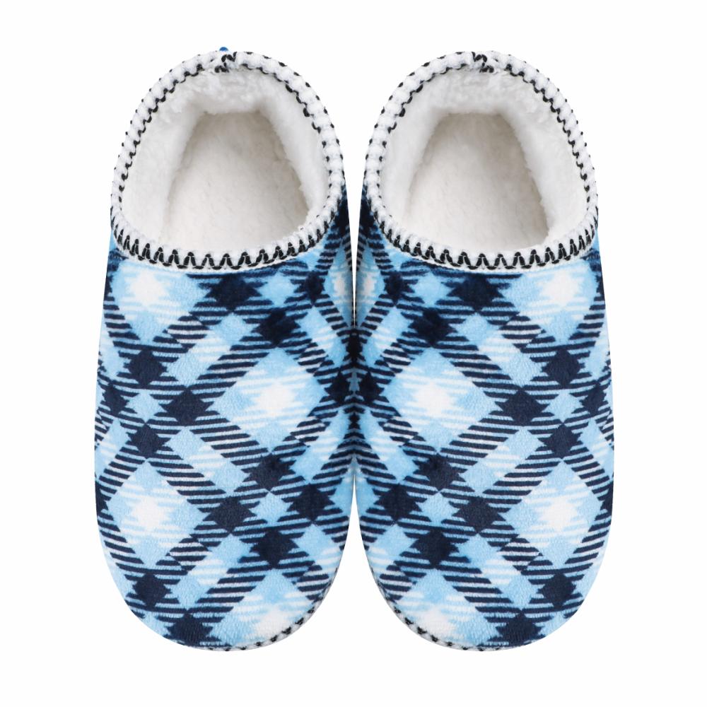 Snoozies Women's Velour Plaid Cabin Bootie