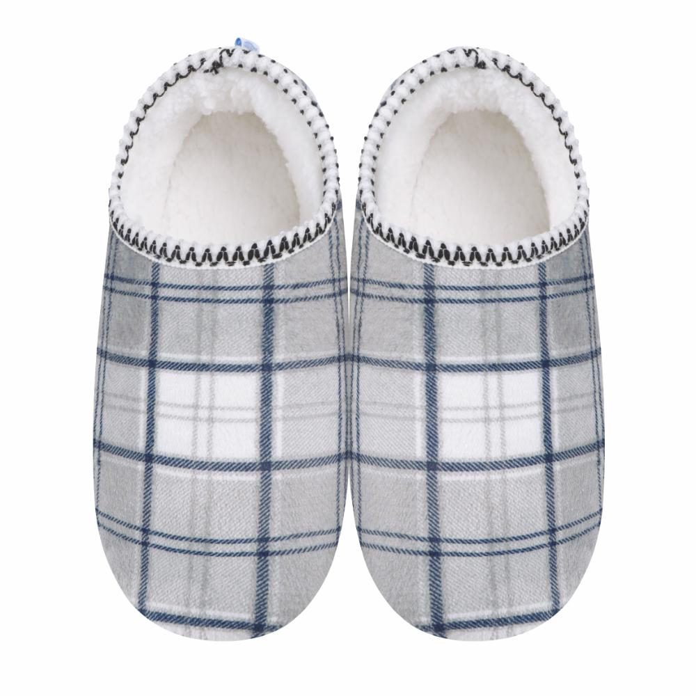 Snoozies Women's Velour Plaid Cabin Bootie