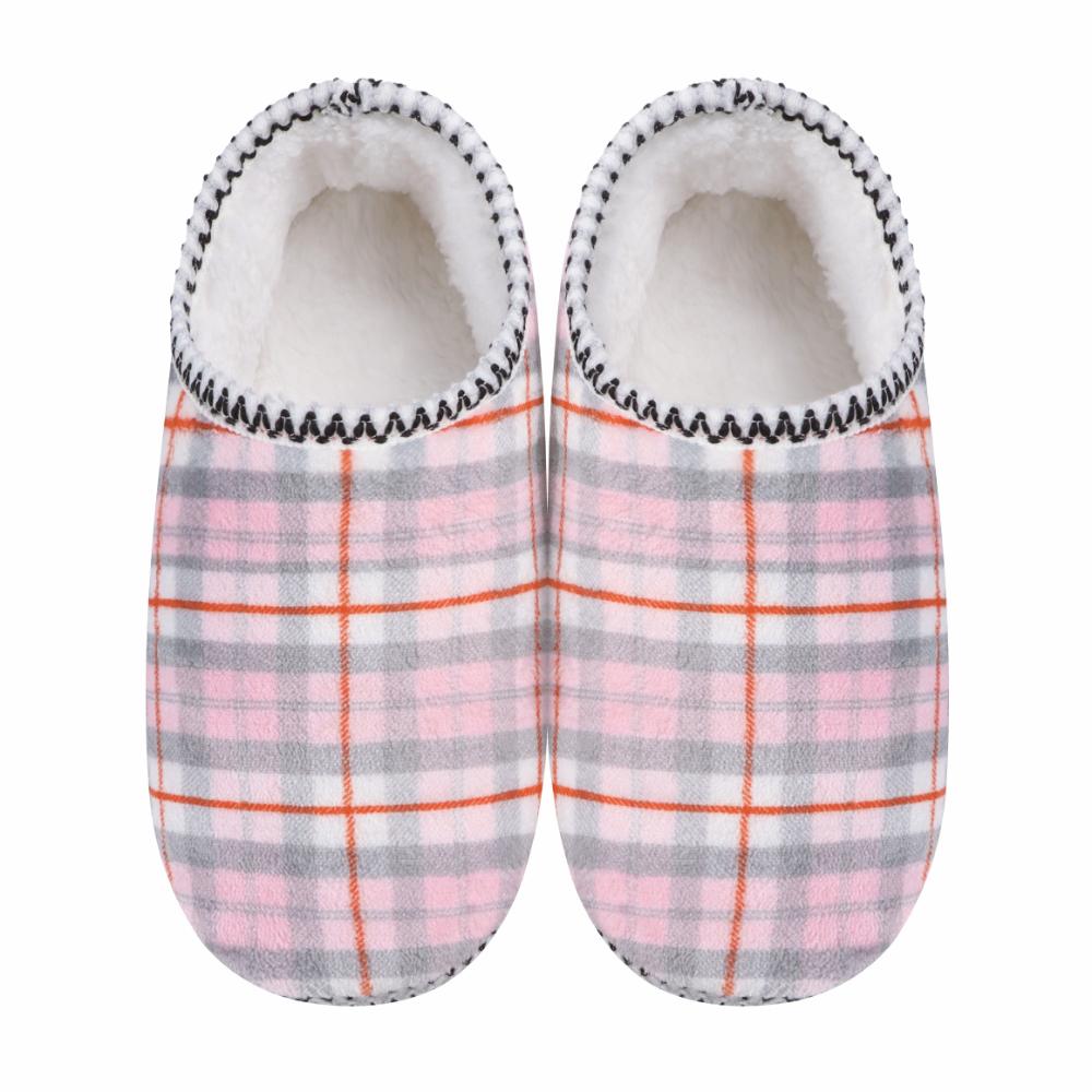 Snoozies Women's Velour Plaid Cabin Bootie