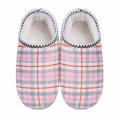 Snoozies Women's Velour Plaid Cabin Bootie