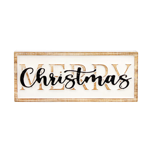Merry Christmas Block Sign