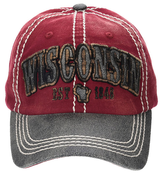 Wisconsin Two Tone Baseball Hat