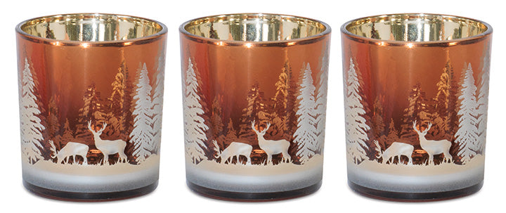 Deer In Woods Votive Holders