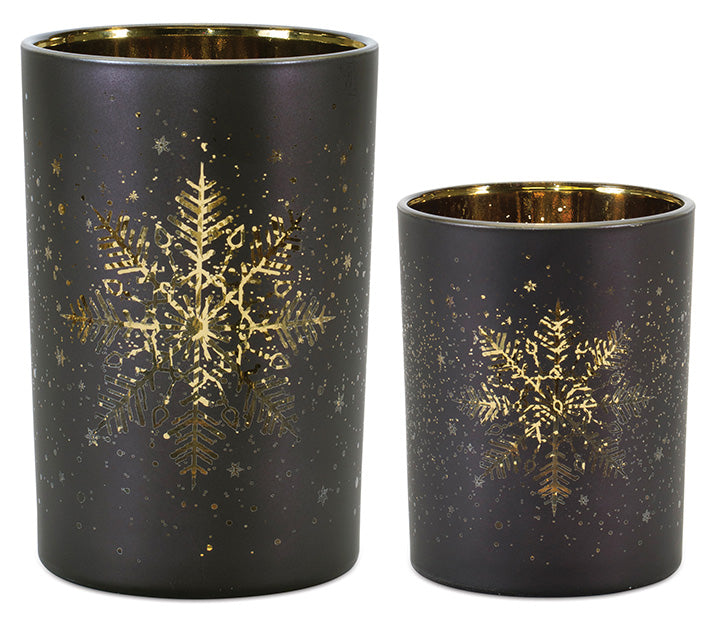 Golden Snowflake Cylinders