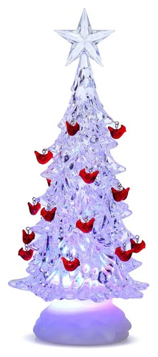 LED Tree with Cardinals