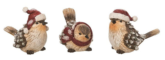 Holiday Pinecone Bird with Hat