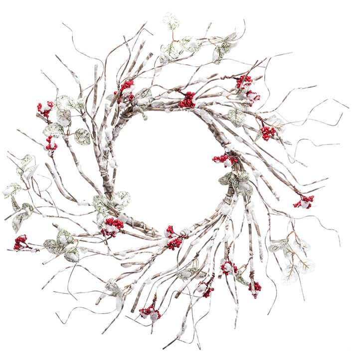 Red Berry Leaf Wreath