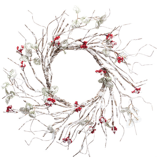 Red Berry Leaf Wreath