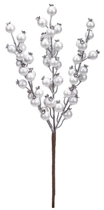 Metallic White Berry Pick