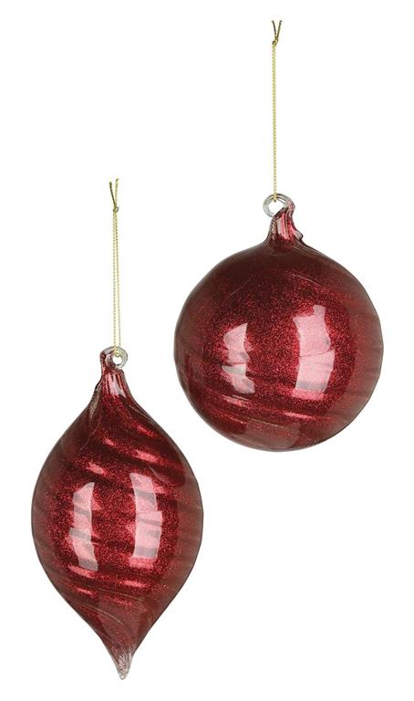 Burgundy Swirl Ornament