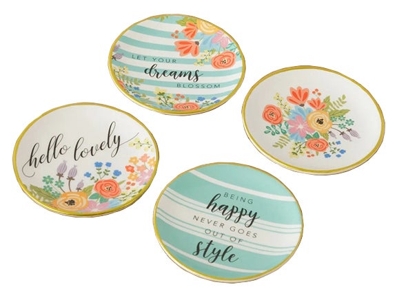 Garden Party Trinket Plates