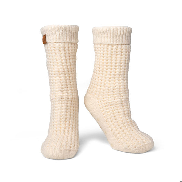 Britt's Knits Juneau Waffle Knit Slipper Socks