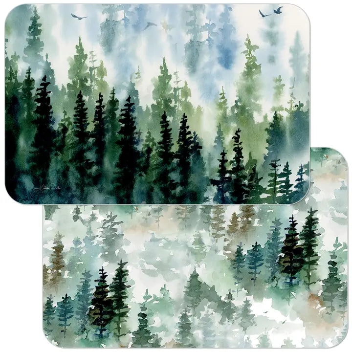 Decorative Reversible Rectangular Plastic Placemats
