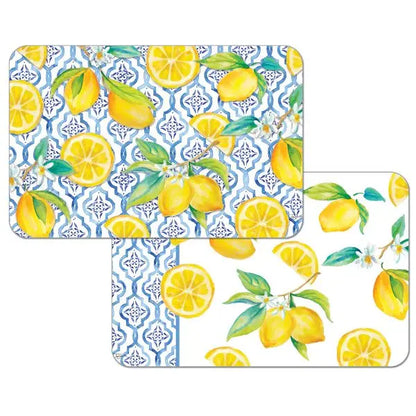 Decorative Reversible Rectangular Plastic Placemats
