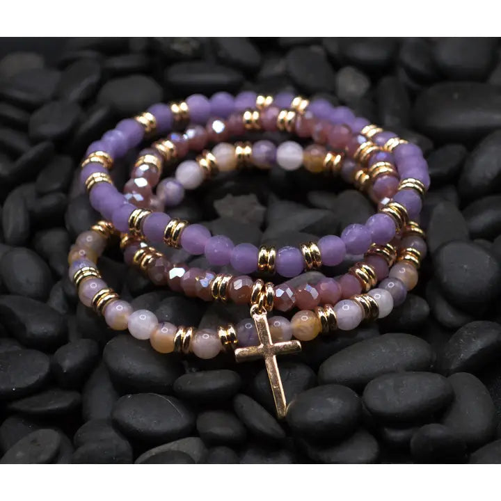 Cross 3-Strand Bracelet