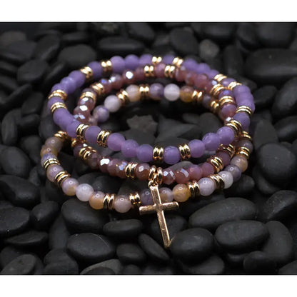 Cross 3-Strand Bracelet