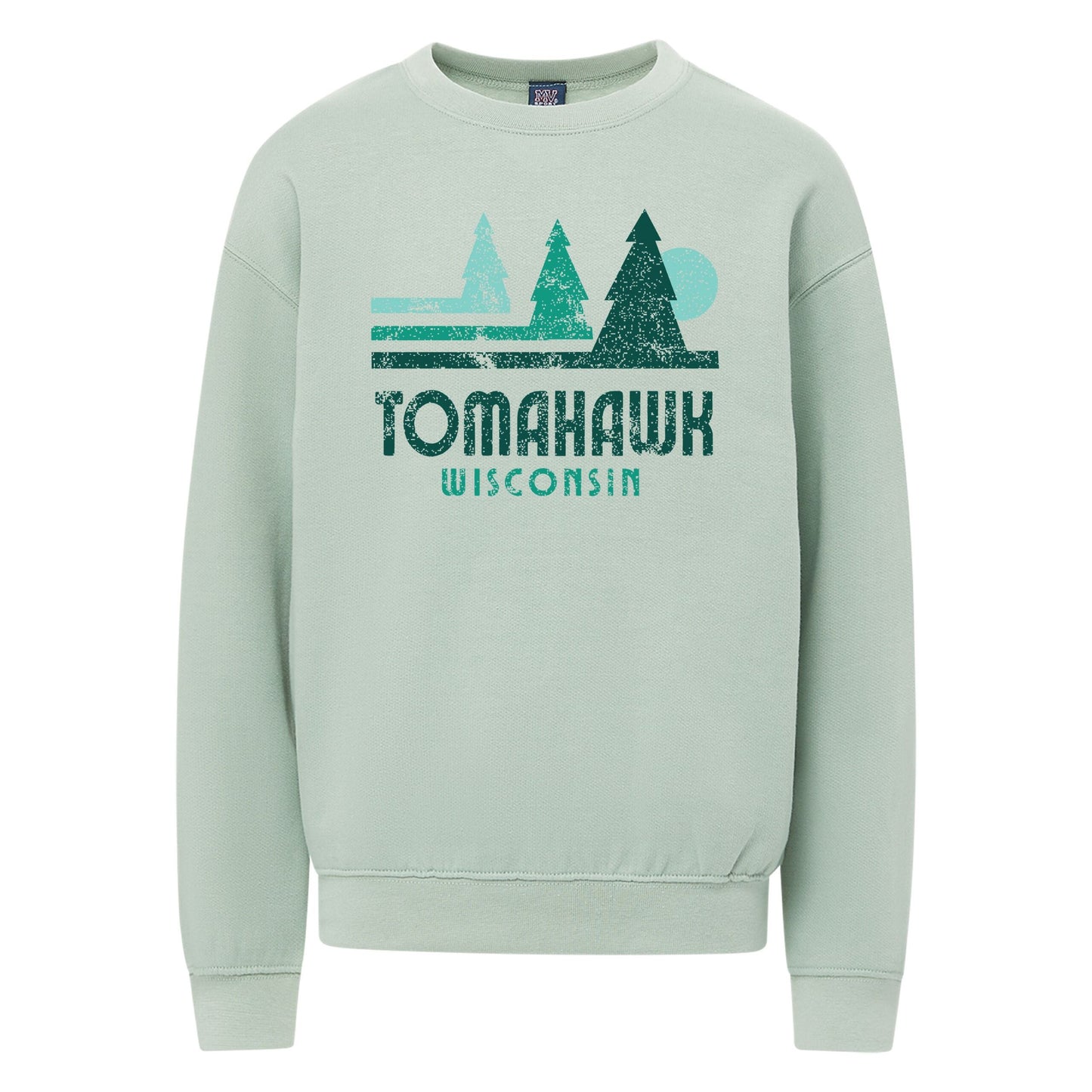Youth Crewneck Tomahawk Wisconsin Trees