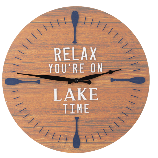 Relax You're on Lake Time Wall Clock