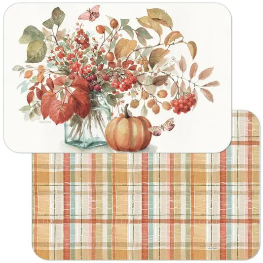 Decorative Reversible Rectangular Plastic Placemats