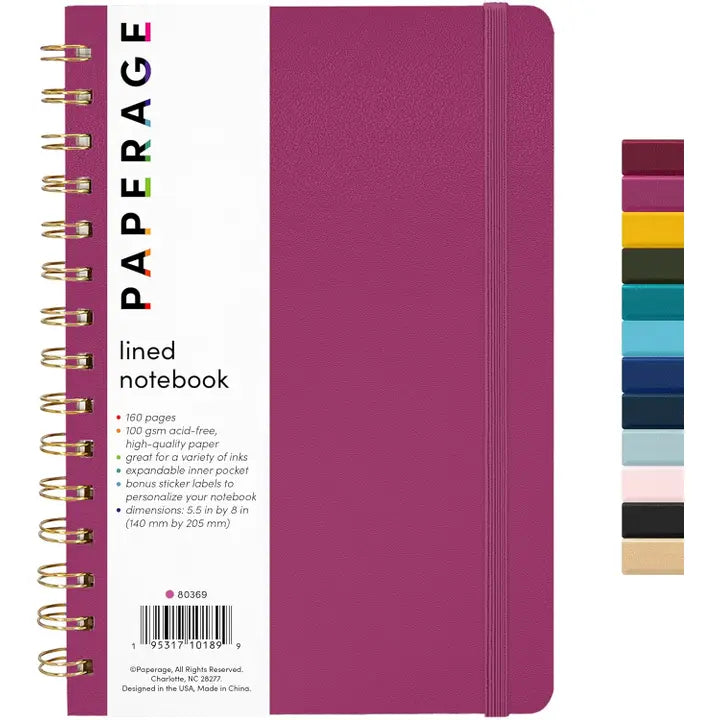 Paperage Spiral Lined Notebook