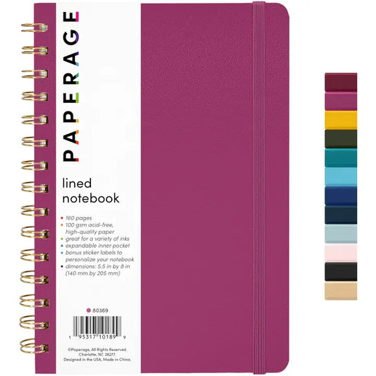 Paperage Spiral Lined Notebook
