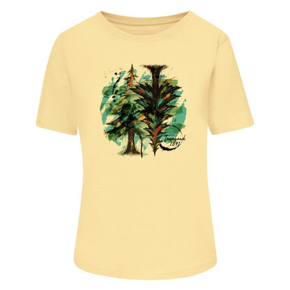 Tomahawk 1891 Watercolor Tree Printed Ladies Tee