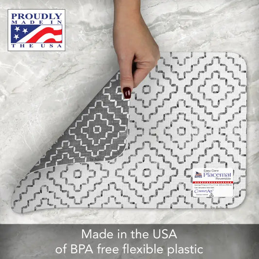 Decorative Reversible Rectangular Plastic Placemats