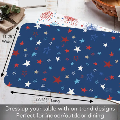 Decorative Reversible Rectangular Plastic Placemats