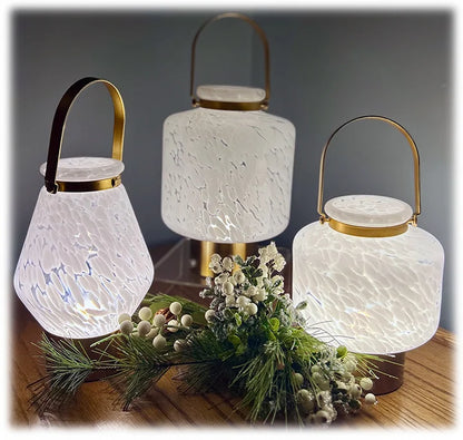 LED Glacial Glass Lamp/Lantern
