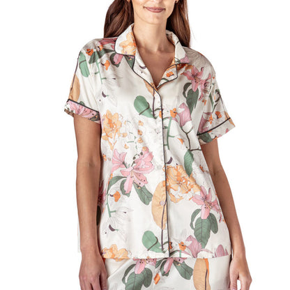 Hello Mello Mon Cheri Satin Pajama Tops