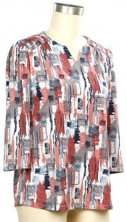 N Touch Footloose Block Print Top