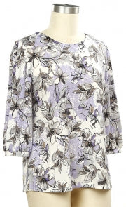 Links Good To Know Leaf Print Top