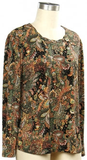Southern Lady Glamorous Paisley Print Top