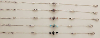 Ornate Crystal Anklet