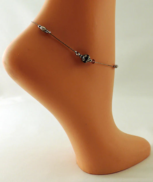 Ornate Crystal Anklet