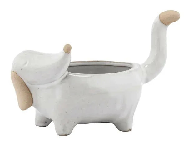 Looking Back Dog Planter