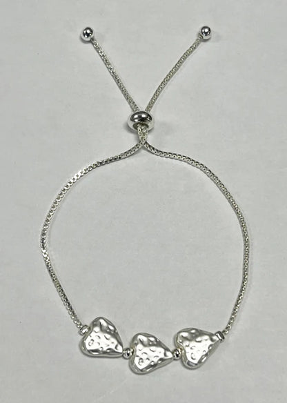 Textured Heart Bracelet