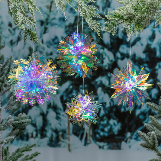 Season To Sparkle Outdoor Iridescent Hanging Lights