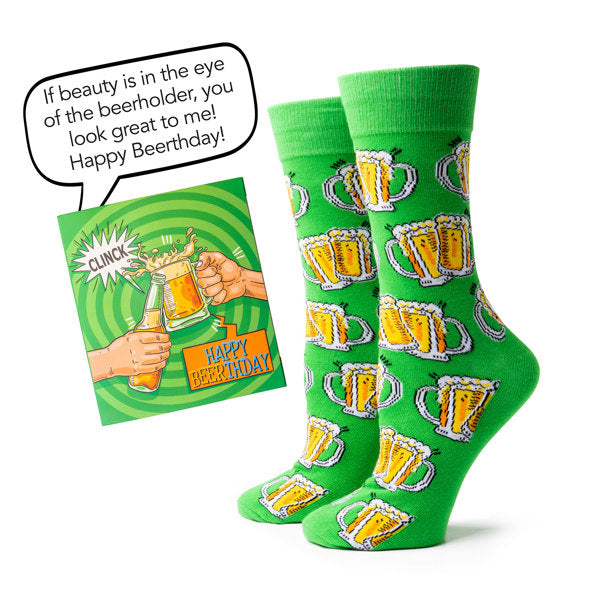 Two Left Feet IT'S YO BIRTHDAY Gift Card Sock Set